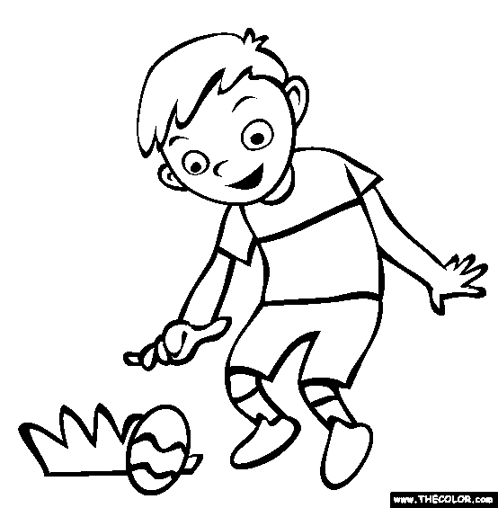 Easter Egg Hunt Coloring Page